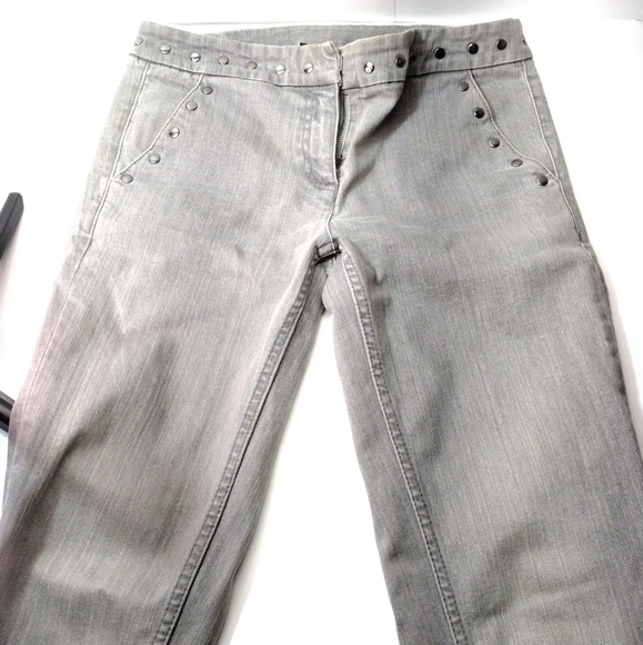 Alexander McQueen for Target l Gray Denim Studded Skinny Jeans l Size 3 - Picture 2 of 8